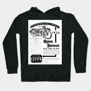 A vintage Royal Enfield Advert Hoodie